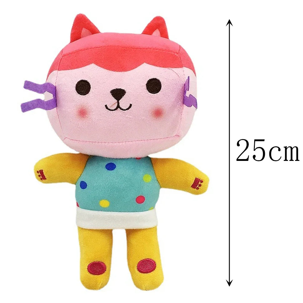 HOT Gabby Dollhouse Plush Toy Mercat Cartoon Stuffed Animals Smiling Cat Racing Car Cat Hug Gaby Girl Dolls Kids Birthday Gifts-