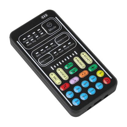 I9 Voice Changer Set Multifunction Portable Recording Sound Card+Microphone+Earphones for Game Recording Computer Sound Changer
