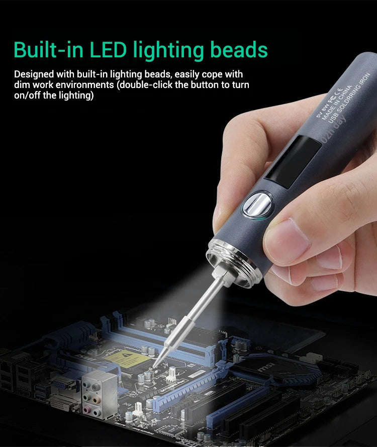 1400mah USB Soldering Iron Wireless Charging Electric Soldering Iron Fast Charging Rechargeable Portable Repair Welding Tools