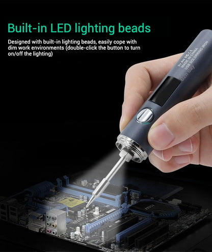 1400mah USB Soldering Iron Wireless Charging Electric Soldering Iron Fast Charging Rechargeable Portable Repair Welding Tools