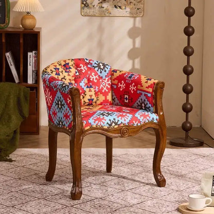 Leisure Sofa Chair, Solid Wood Antique Dining Chair, European Hotel Dining Chair, Living Room Leisure Sofa,Support Customization