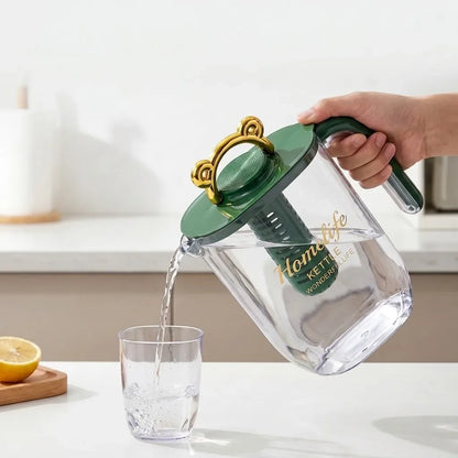 2200ml Large Capacity Plastic Water Jug Water Carafe Cold Drink Container Juice Jar Pitcher with Lid and Tea Filter