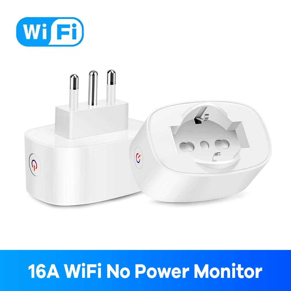 Smart WiFi Socket BSD60 Italian Chilean Plug EU Compatible 16A 20A Power Monitor App Remote Control Timer Countdown Group