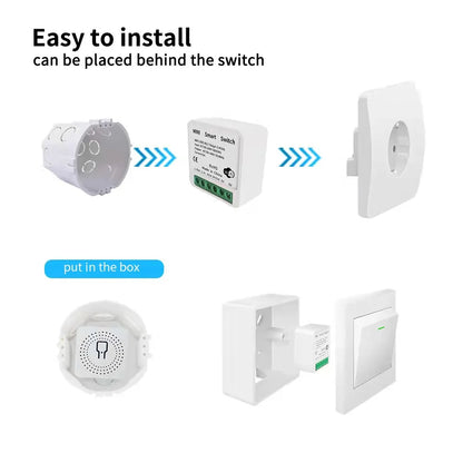 Tuya Smart Home ZigBee WiFi Smart Switch with Power Monitor 16A Mini Breaker Voice Control for Homekit Siri Alexa Google Alice