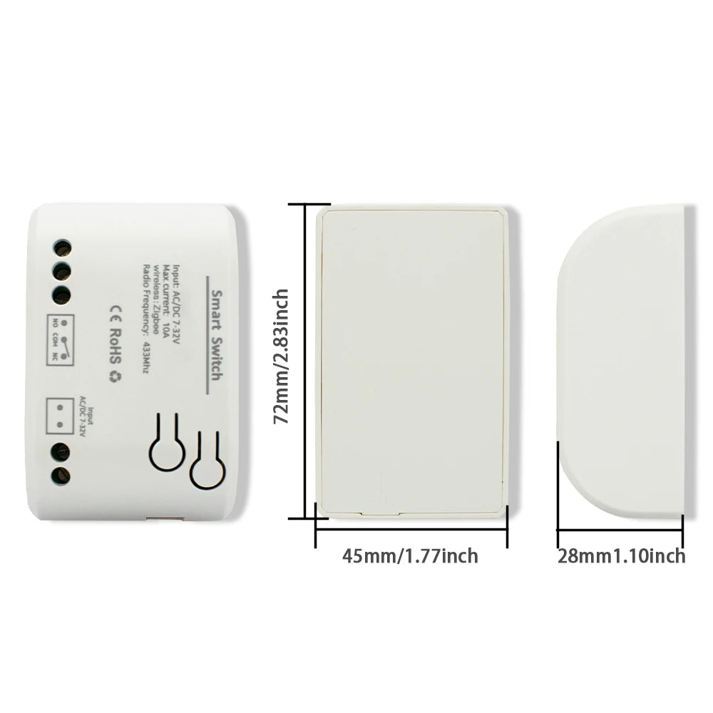 ZIGBEE 3.0 Smart Garage Door Opener AC DC7-32V 85-250V Remote Control Wireless Switch Relay Works with Tuya Smartlife Alexa