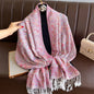 Luxury Winter Scarf Women Cashmere Warm Pashmina Brand Foulard Female Shawls Wraps Thick Soft Bufanda Poncho Scarves Stole 2025