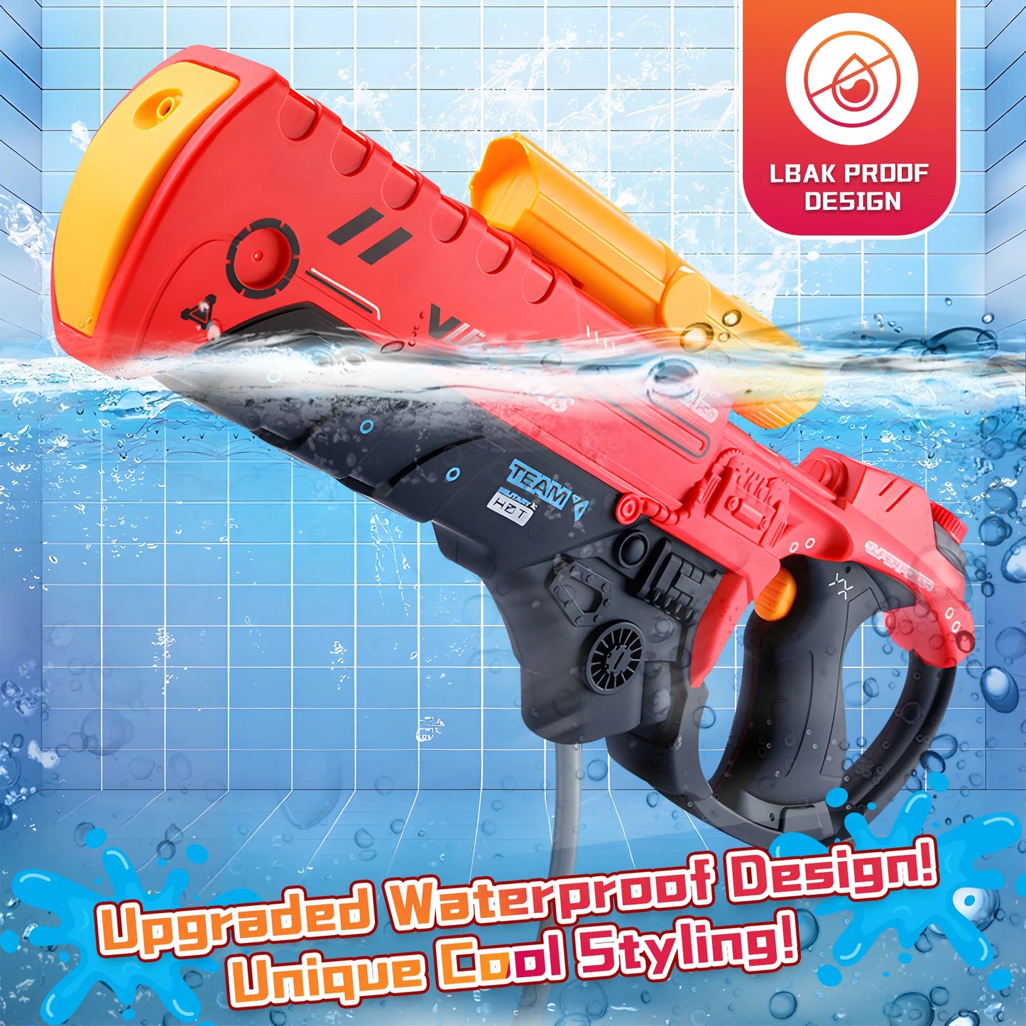 Electric Water Gun Powerful Automatic Water Gun Long Range Classic Big Electronic Watergun Beach Pool Toy Water Blaster for Kids