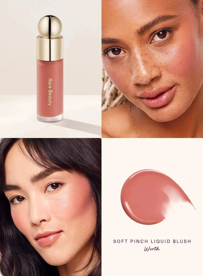 Rare Beauty Liquid Blush Shimmer Powder Blush Elastic Blush Easy-to-Blend Blush Lipstick Highlighter Long-Lasting Makeup Natura