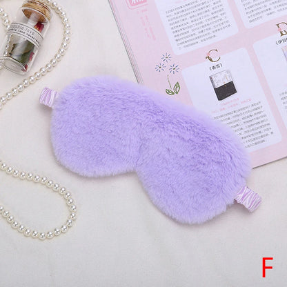 1Pc Sleeping Mask Sleeping Blindfold Soft Plush Eye Masks Cute Love Cloud Eye Cover Plush Mask Eyepatch Nap Health Eye Cover