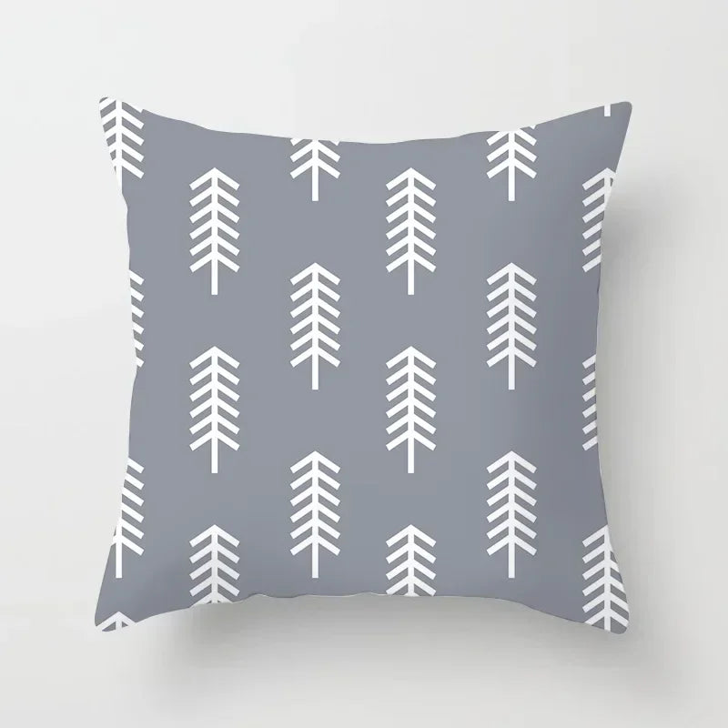 European Gray Pillowcase Geometric Pillow Cover Sofa Cushion Cover Garden Throw Pillows Hotel Outdoor Cushions car Chair 45X45cm