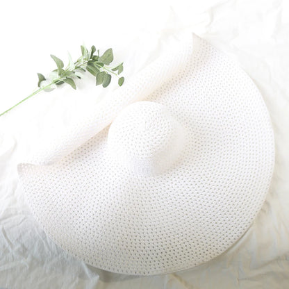 70cm Oversized  Wide Brim Sun Hat Travel  Large UV Protection Beach Straw Hats Women's Summer Floppy Foldable Chapeaux Wholesale