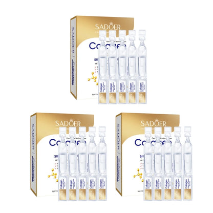 1 Box of 10 Collagen Anti-Wrinkle Single-Use Essence Serums, Moisturizing and Hydrating, Refreshing and Non-Greasy