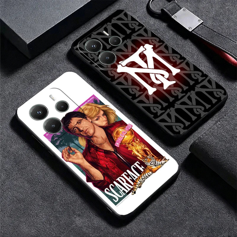 Scarface 1983 Al Pacino Soft Phone Case for Xiaomi Redmi Note 12 13 14 15 Pro Plus 11 12S 11S 11T 10 4G Black Cover Back Shell