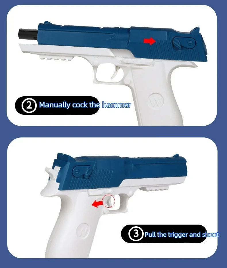 Children Toy Guns Plastic Pistol Manual Handgun Toy Foam Dart Blaster Shooting Model Launcher Kids Outdoor Games Toy Guns Gift