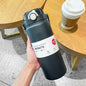 LUSQI Water Bottle Large Capacity 316 Stainless Steel Thermos With Handle & Straw For Outdoor