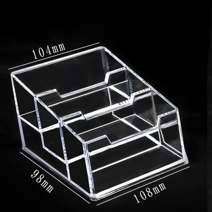 Business Card Stand Creative Transparent Acrylic Card Storage Box Business Large Capacity Card Box
