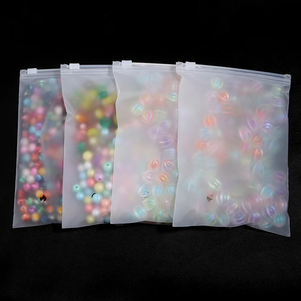 5/10pcs Travel Frosted Ziplock Bag PE Storage Bag Plastic Zipper Translucent Bag Ziplock Bag Packaging Bag