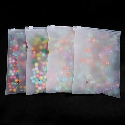 5/10pcs Travel Frosted Ziplock Bag PE Storage Bag Plastic Zipper Translucent Bag Ziplock Bag Packaging Bag