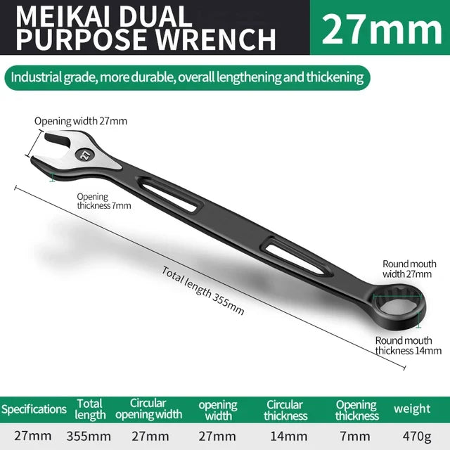 8mm-32mm Ratchet Wrench Dual-purpose Metric Setdouble Offset Ring Spanner Universal Spanner For Car Repair Hand Tool