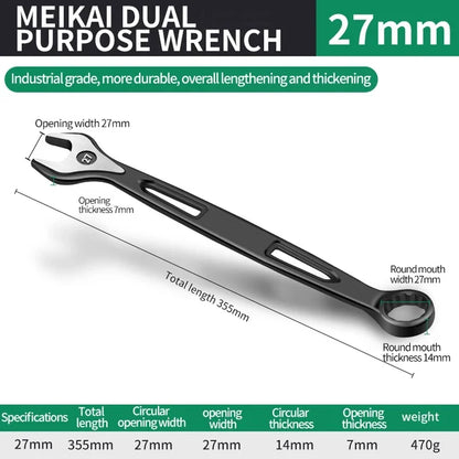 8mm-32mm Ratchet Wrench Dual-purpose Metric Setdouble Offset Ring Spanner Universal Spanner For Car Repair Hand Tool