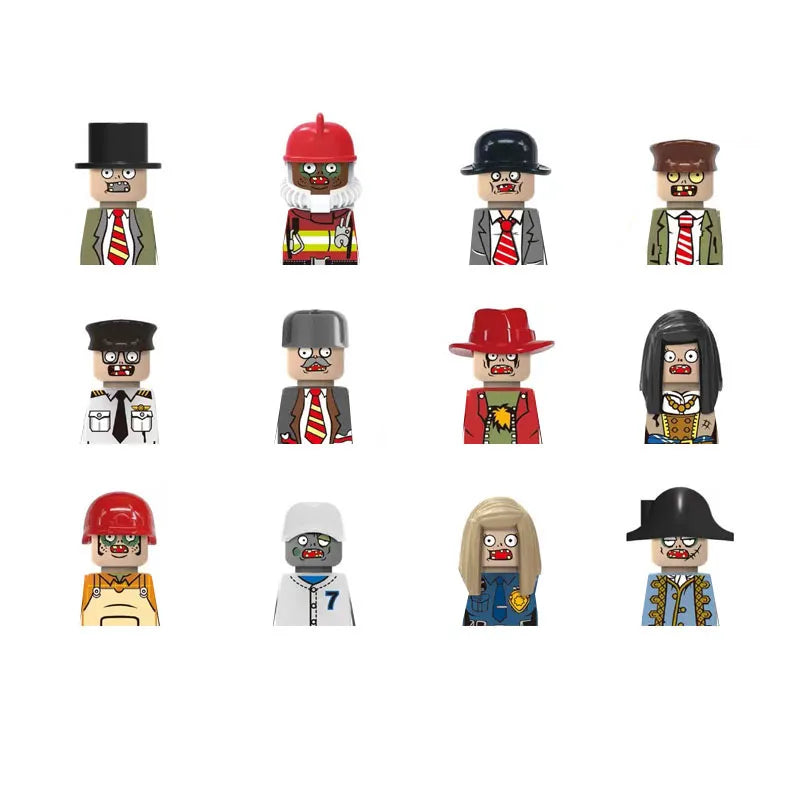 City Career 3D Building Block Dolls Toys Cartoon Character Models Mini Action Figures Educational Toys Children's Gifts