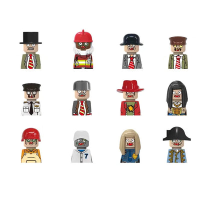 City Career 3D Building Block Dolls Toys Cartoon Character Models Mini Action Figures Educational Toys Children's Gifts