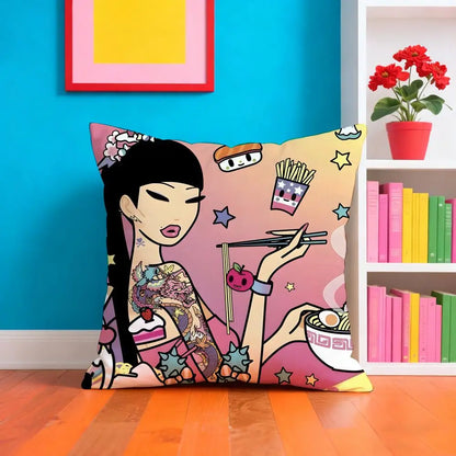 T-tokidoki Anime Pillow Case Pillow Case Plush Fabric Soft Double Sided Print Home Sofa High Quality Cushion