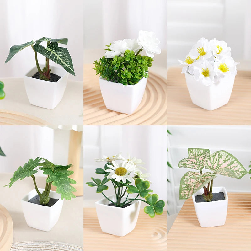 1SET Simulation Plant Potted Plant, Suitable For Commercial Office Counter, Living Room, Study, Courtyard, Home Decoration