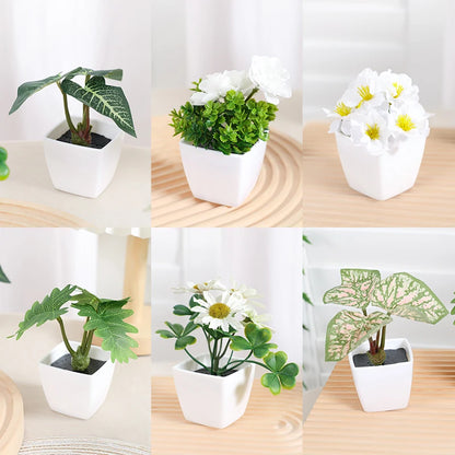 1SET Simulation Plant Potted Plant, Suitable For Commercial Office Counter, Living Room, Study, Courtyard, Home Decoration