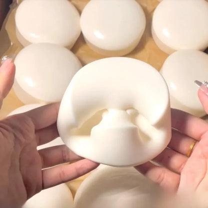White Squishy Yogurt Cake Bread Soft Stress Relief Toy Relaxing Gift Squeeze Toy Slow Rising Sensory Fidget Toys for Kids Adults