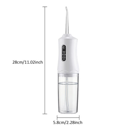 Inteligentny irygator doustny elektryczny 220 ml, nić wodna, 3 tryby, ładowalny, przenośny, irygator do zębów, do czyszczenia zębów