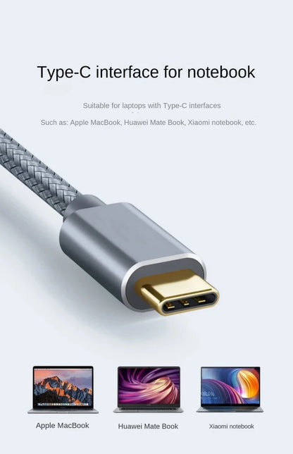 USB C To USB B 2.0 Printer Cable Braided Printer Scanner for Epson HP Canon Brother MacBook Pro Samsung MIDI Controlle Cable