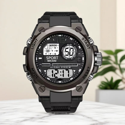 Trendy men's multifunctional sports student electronic watch is the best choice for gift giving