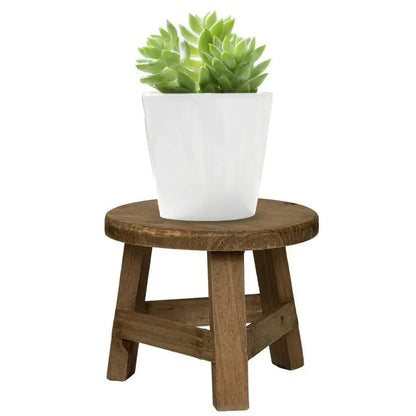 Modern Bonsai Rack Wooden Mini Stool Mini Size Display Succulent Plant Stand Round Flower Pot Base Holder Home Garden Decor