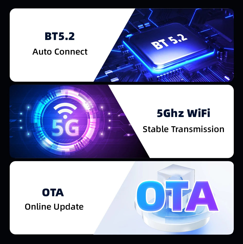 EKIY 2in1 Wireless CarPlay Adapter Wireless Android Auto Dongle AI Smart Box Car Intelligent Systems For Car With Wired CarPlay