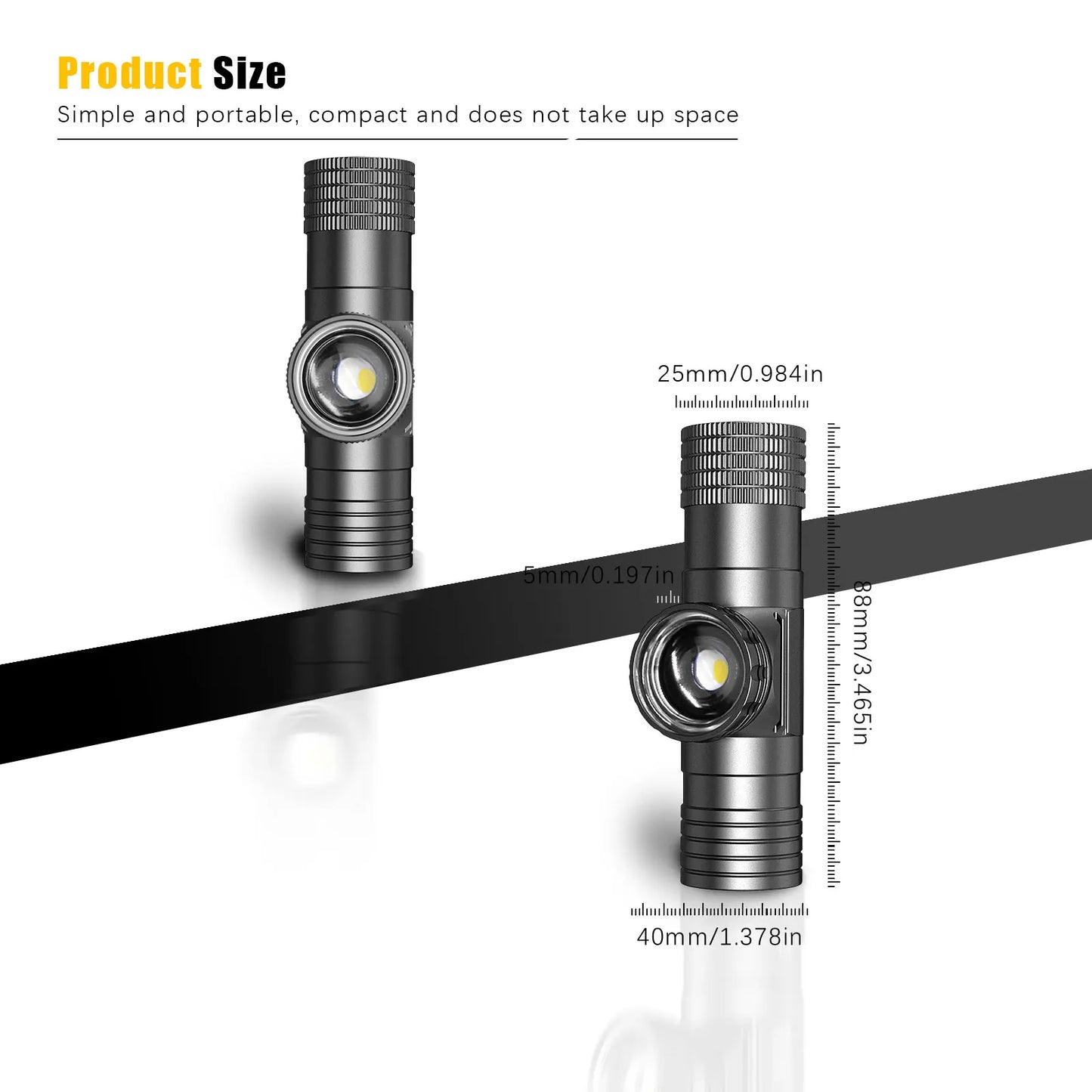 LED Wave Hand Induction Headlamp Sensor Headlight USB C 18650 Magnetic Tail Head Torch Camping Hunting Lamp Zoomable Flash light