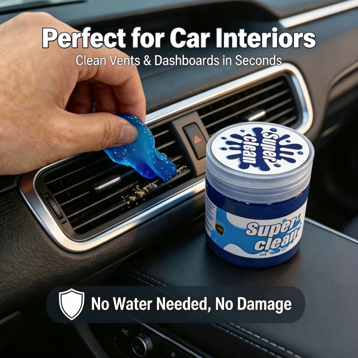 Eco-Friendly Reusable Blue Cleaning Gel, Multi-Purpose Dust Cleaner Gel for Keyboard, Car Vents & Small Gaps