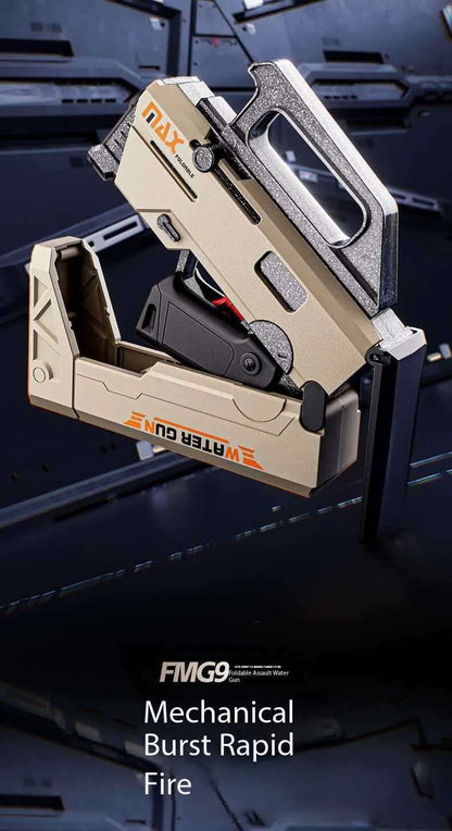 New FMG9 Folding Submachine Water Gun With Manual Continuous Firing Ultra Long Range Large Capacity  Water Play Toys Water Gun ﻿