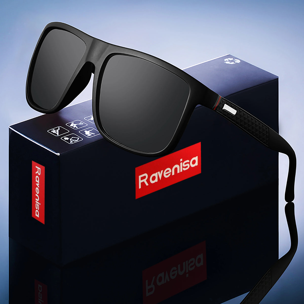 Luxury Square Polarized Cycling Sunglasses UV400 Male Vintage Eyewear Men Women Fashion Travel Driving Fishing Windproof Glasses