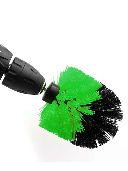 3Pcs/Set Electric Scrubber Brush Drill Brush Kit Plastic Round Cleaning Brush For Carpet Glass Car Tires Nylon Brushes