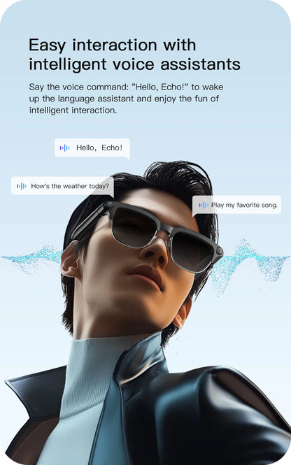 2026 New 8MP Ultra-Wide HD Camera Smart Glasses Video Record 4GB AI Photo Recognition BT Call Translation Voice Smart Glasses