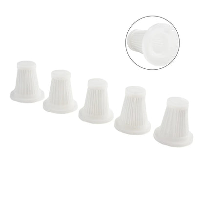 5pcs Car Vacuum Cleaner Filter Wireless Handheld Dust Collector Washable  Air Filter Cartridge Repeatable Applicability Interior