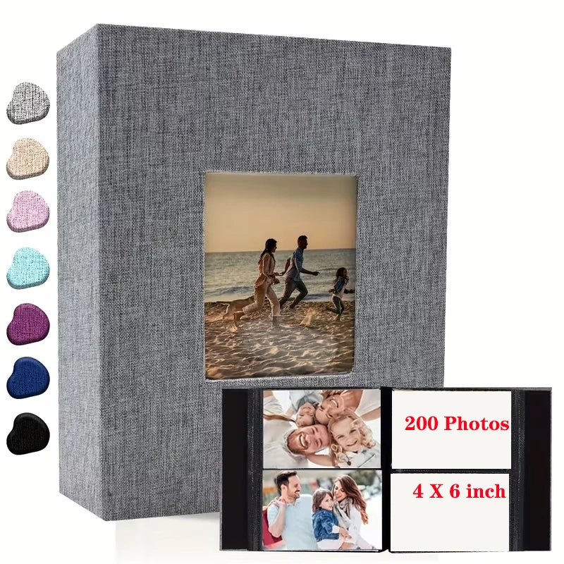 Linen large Photo Album Scrapbook 200/300/600 Pockets for 4x6 Photos Slip-in memory books Wedding Baby Family Anniversary Photo