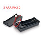 AAA Battery Holder Case Box with Leads with ON/OFF Switch Cover 2 3 4 Slot Standard Battery Container
