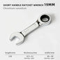 Short Handle Ratchet Spanner 6/7/8/9/10/11/12/13/14/15/16/17/18/19mm Fix Head Ratcheting Wrench Professional Spanner Hand Tools