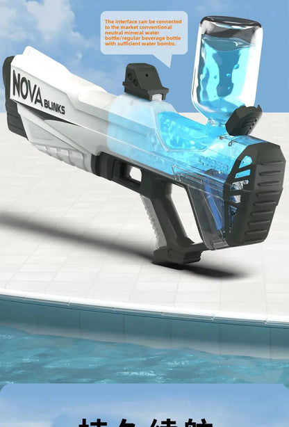 Electric continuous water gun fully automatic water absorption large capacity outdoor battles  summer water fights children toys