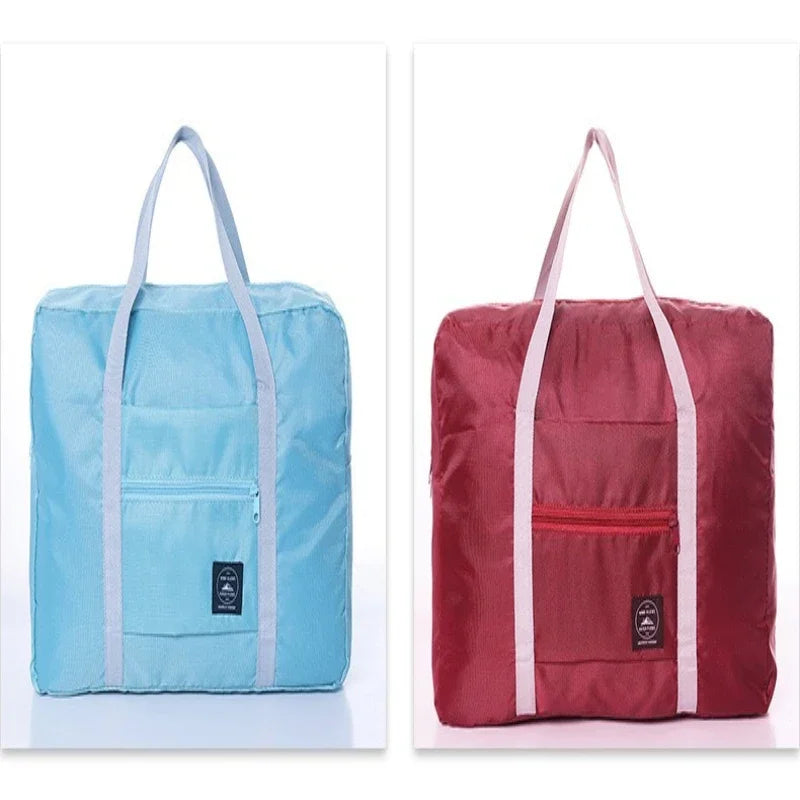 Large-capacity luggage storage bag, foldable portable travel bag, moving clothes packing bag with pull handle