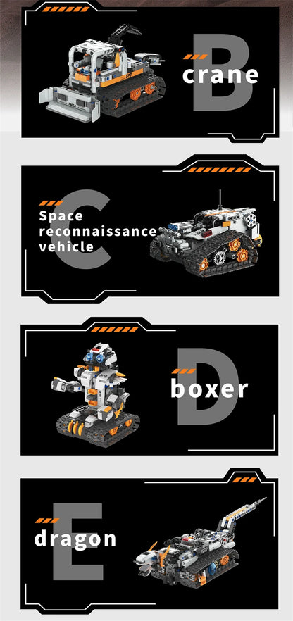 Multi-Axis mechanical Arm Programmable Building Blocks 5 in 1 robot Remote Control toys Interactive STEM Learning children gift