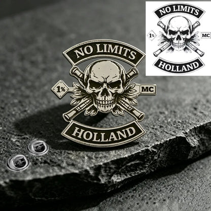 Customized Engraved Hip‑Hop Brooch Cool Stylish Personalized Unique Badge Gift for Motorcycle Lovers Bikers Men Accessories