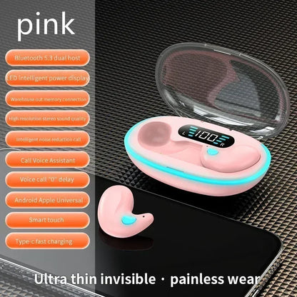 Sleeping Earbuds Wireless Mini Headphones For Work TWS Bluetooth Earphone Stereo Hidden Headsets with Mic HD Call Waterproof